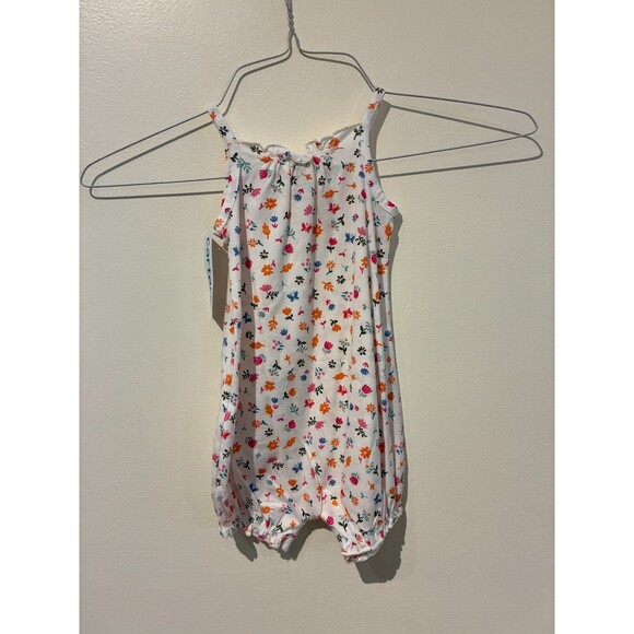 NWT Carter's White Floral Romper - 12M - Picture 2 of 3
